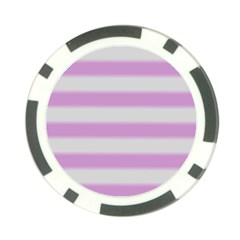 Bold Stripes Soft Pink Pattern Poker Chip Card Guard (10 Pack) by BrightVibesDesign