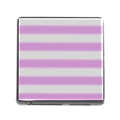 Bold Stripes Soft Pink Pattern Memory Card Reader (square 5 Slot) by BrightVibesDesign