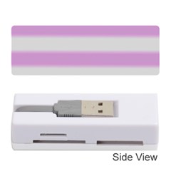 Bold Stripes Soft Pink Pattern Memory Card Reader (stick) by BrightVibesDesign