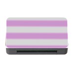 Bold Stripes Soft Pink Pattern Memory Card Reader with CF Front