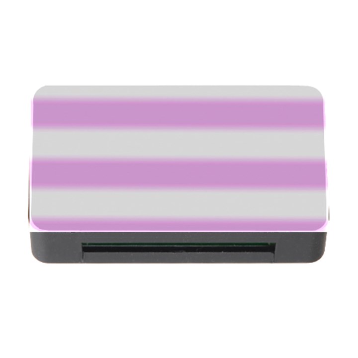 Bold Stripes Soft Pink Pattern Memory Card Reader with CF