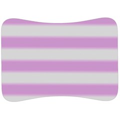 Bold Stripes Soft Pink Pattern Velour Seat Head Rest Cushion by BrightVibesDesign