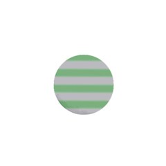 Bold Stripes Soft Green 1  Mini Buttons by BrightVibesDesign