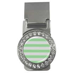 Bold Stripes Soft Green Money Clips (cz)  by BrightVibesDesign