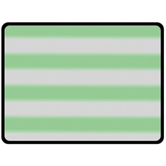 Bold Stripes Soft Green Fleece Blanket (large)  by BrightVibesDesign