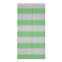 Bold Stripes Soft Green Shower Curtain 36  X 72  (stall)  by BrightVibesDesign