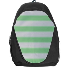 Bold Stripes Soft Green Backpack Bag by BrightVibesDesign