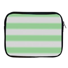 Bold Stripes Soft Green Apple Ipad 2/3/4 Zipper Cases by BrightVibesDesign