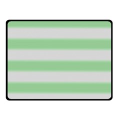 Bold Stripes Soft Green Double Sided Fleece Blanket (small)  by BrightVibesDesign