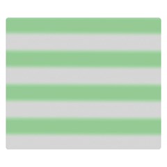 Bold Stripes Soft Green Double Sided Flano Blanket (small)  by BrightVibesDesign