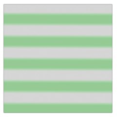 Bold Stripes Soft Green Large Satin Scarf (square) by BrightVibesDesign