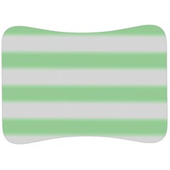 Bold Stripes Soft Green Velour Seat Head Rest Cushion by BrightVibesDesign