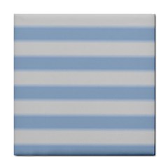 Bold Stripes Soft Blue Tile Coasters by BrightVibesDesign