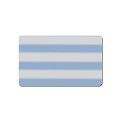 Bold Stripes Soft Blue Magnet (name Card) by BrightVibesDesign