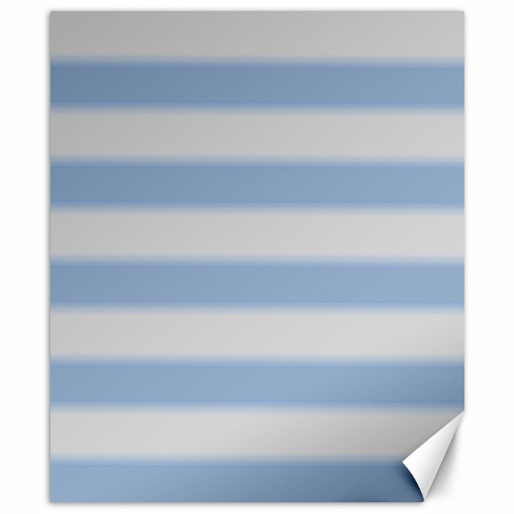 Bold Stripes Soft Blue Canvas 8  x 10 