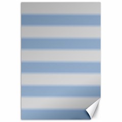 Bold Stripes Soft Blue Canvas 20  X 30  by BrightVibesDesign