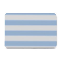 Bold Stripes Soft Blue Small Doormat  by BrightVibesDesign