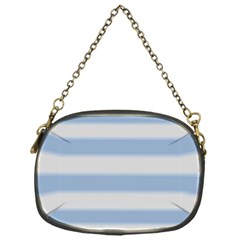 Bold Stripes Soft Blue Chain Purse (one Side) by BrightVibesDesign