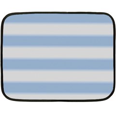 Bold Stripes Soft Blue Fleece Blanket (mini) by BrightVibesDesign