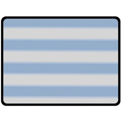 Bold Stripes Soft Blue Fleece Blanket (large)  by BrightVibesDesign