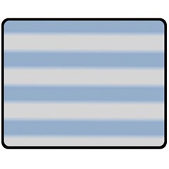 Bold Stripes Soft Blue Fleece Blanket (medium)  by BrightVibesDesign