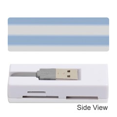 Bold Stripes Soft Blue Memory Card Reader (stick) by BrightVibesDesign