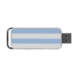 Bold Stripes Soft Blue Portable USB Flash (Two Sides) Front