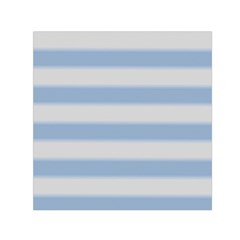 Bold Stripes Soft Blue Small Satin Scarf (square) by BrightVibesDesign