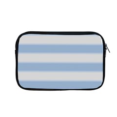 Bold Stripes Soft Blue Apple Macbook Pro 13  Zipper Case by BrightVibesDesign