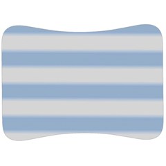 Bold Stripes Soft Blue Velour Seat Head Rest Cushion by BrightVibesDesign