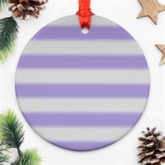 Bold Stripes Soft Purple Pattern Ornament (round) by BrightVibesDesign