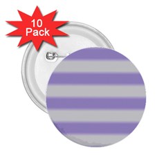 Bold Stripes Soft Purple Pattern 2 25  Buttons (10 Pack)  by BrightVibesDesign