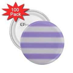 Bold Stripes Soft Purple Pattern 2 25  Buttons (100 Pack)  by BrightVibesDesign