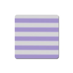 Bold Stripes Soft Purple Pattern Square Magnet