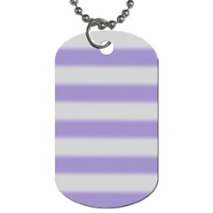 Bold Stripes Soft Purple Pattern Dog Tag (one Side) by BrightVibesDesign