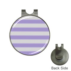 Bold Stripes Soft Purple Pattern Hat Clips With Golf Markers by BrightVibesDesign