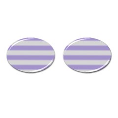 Bold Stripes Soft Purple Pattern Cufflinks (oval) by BrightVibesDesign