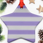 Bold Stripes Soft Purple Pattern Star Ornament (Two Sides) Front