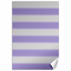 Bold Stripes Soft Purple Pattern Canvas 12  X 18  by BrightVibesDesign