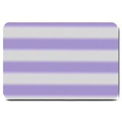 Bold Stripes Soft Purple Pattern Large Doormat  by BrightVibesDesign