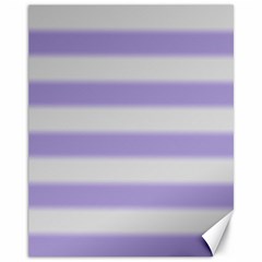 Bold Stripes Soft Purple Pattern Canvas 11  X 14  by BrightVibesDesign