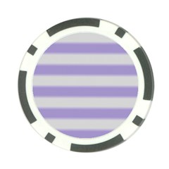 Bold Stripes Soft Purple Pattern Poker Chip Card Guard by BrightVibesDesign