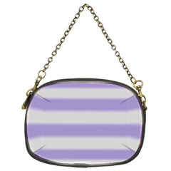 Bold Stripes Soft Purple Pattern Chain Purse (two Sides) by BrightVibesDesign