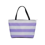 Bold Stripes Soft Purple Pattern Classic Shoulder Handbag Front