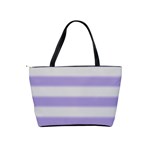 Bold Stripes Soft Purple Pattern Classic Shoulder Handbag Back