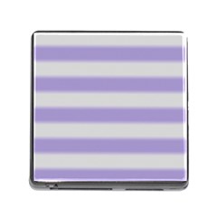 Bold Stripes Soft Purple Pattern Memory Card Reader (square 5 Slot) by BrightVibesDesign