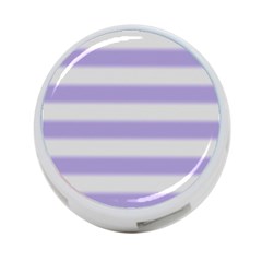 Bold Stripes Soft Purple Pattern 4-port Usb Hub (one Side) by BrightVibesDesign