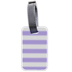 Bold Stripes Soft Purple Pattern Luggage Tags (two Sides) by BrightVibesDesign