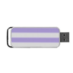 Bold Stripes Soft Purple Pattern Portable Usb Flash (one Side) by BrightVibesDesign