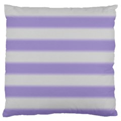 Bold Stripes Soft Purple Pattern Large Flano Cushion Case (one Side) by BrightVibesDesign